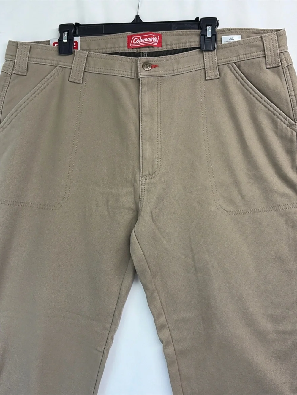 NWT Coleman Men's 40x32 Fleece Lined Tear Resistant Stretch Utility Pants $85
